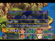Anger Dice, as seen in Ronfar's Magic menu