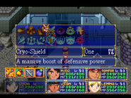 Cryo-Shield, as seen in Lemina's Magic menu