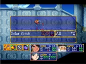 Solar Bomb, as seen in Lucia's magic menu, accessed by glitch