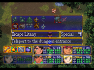 Escape Litany, as seen in Ronfar's Magic menu