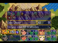 Calm Litany, as seen in Ronfar's Magic menu