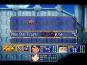Blue Star Prayer, as seen in Lucia's magic menu, accessed by glitch