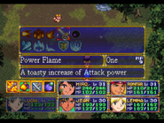 Power Flame, as seen in Lemina's Magic menu