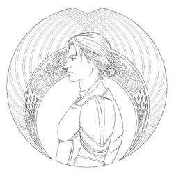 Coloring book character profile Jacin