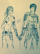 Cinder and Kai by © ArtofAngela