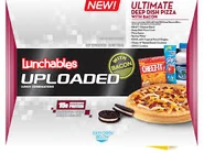 Ultimate deep dish pizza with bacon bits.