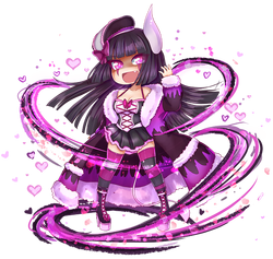 gacha cute pink and black girl Project by Phrygian Journey
