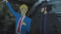 Part 5 Episode 1 - Lupin disguises as Ami's "father" while being with Jigen