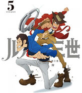 Lupin III and Zenigata on the 5th Blu-ray of Part IV