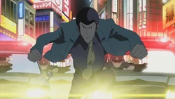 Green vs. Red - Green Jacket Lupin running from the police