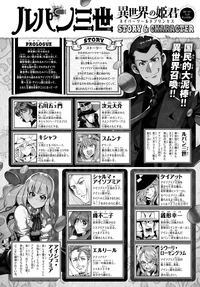 Story and Character Chart from the 2022-20th issue of Weekly Shōnen Champion.