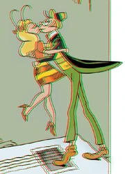 Hoppity pictured kissing Honey Bee