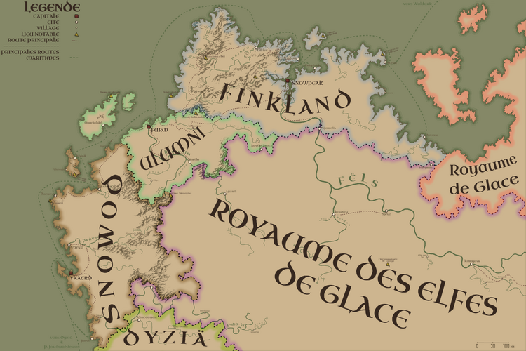 Nordic countries map with all names