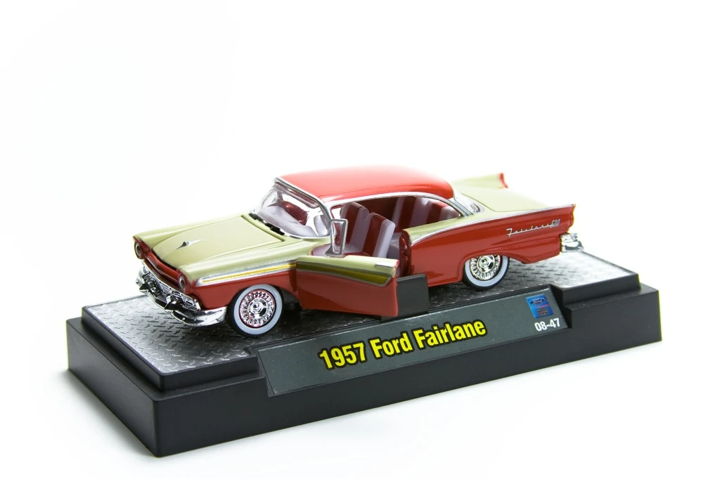 M2マシーン 1957 フォード COE & フォード・フェアレーン　500 1/64 M2 AUTO-DRIVERS 1957 FORD FAIRLANE 500 COUPE BLACK AND PINK