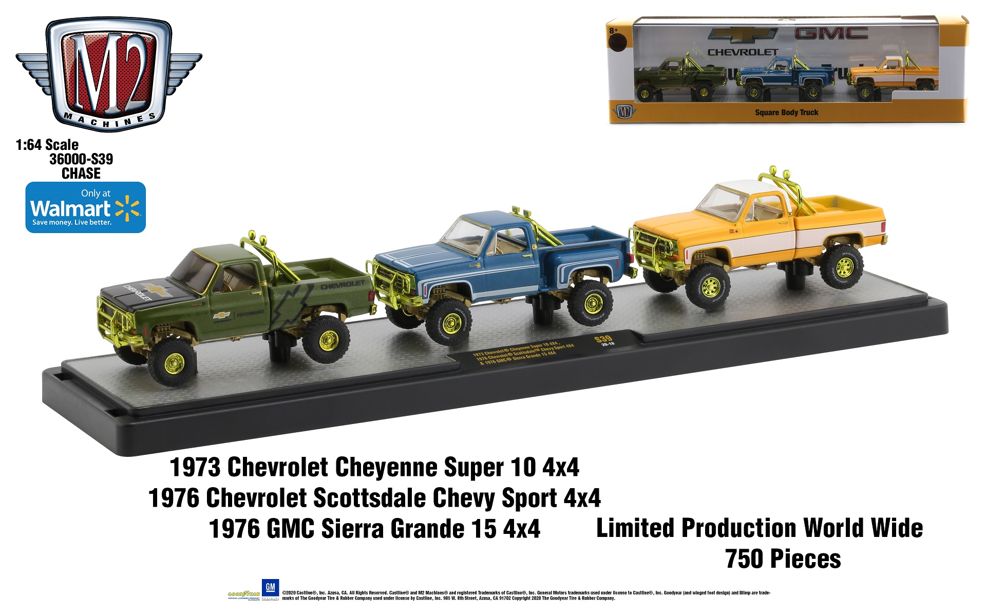 M2 Machines CHASE 1971 シボレーバン G10 4X4&1976 Scottsdale
