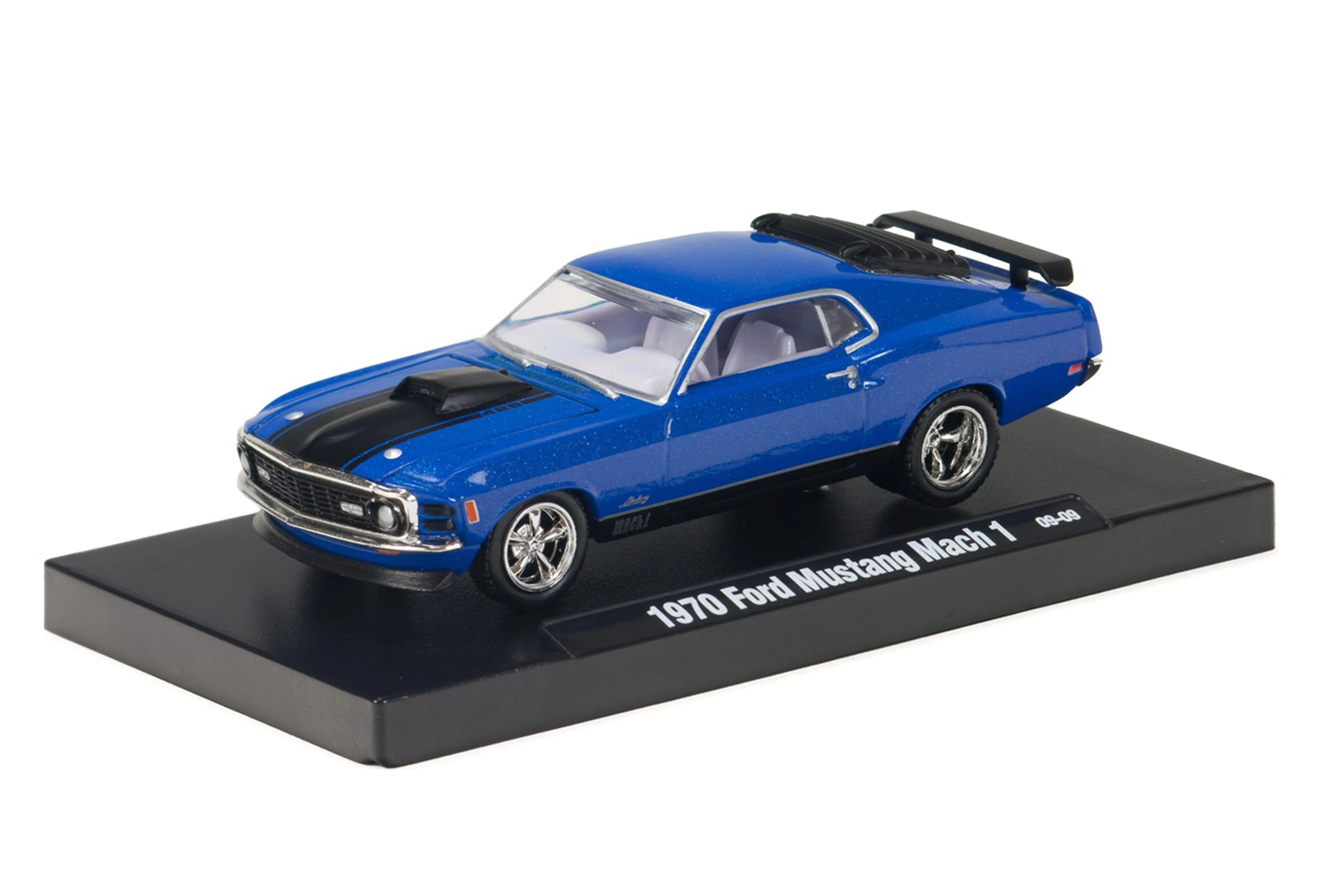 Miniature Ford Mustang 428 Mach 1 1970 – M2 Machines 1/24, Bleu Métallisé