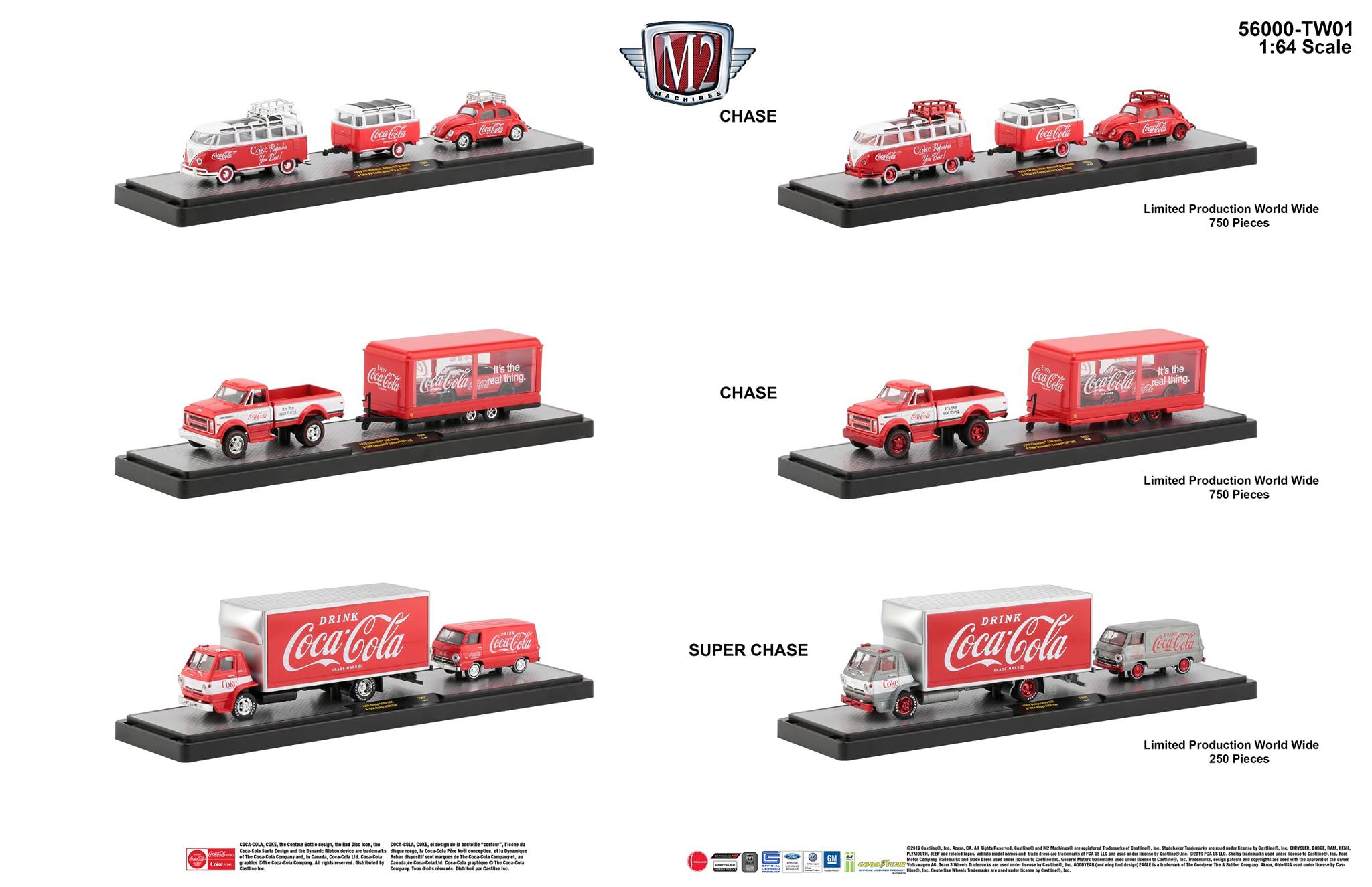New M2 Machines Coca-Cola Auto Haulers 1:64 Scale Release RC01 