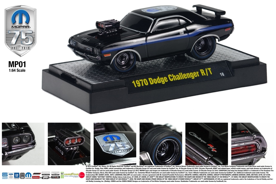 1970 Dodge Challenger R/T Hemi 1:24 by M2 Machines diecast