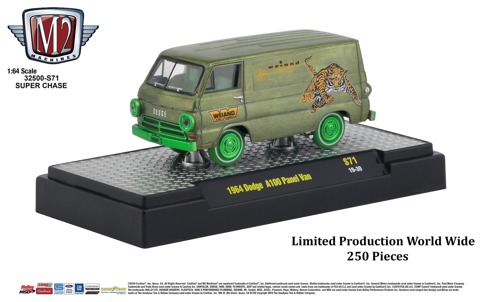 M2マシーン オライリート限定　1964 ダッジA100 パネルバン 1:64 M2 Machines *AUTO-SHOWS 69* PAN AM 1964 Dodge A100