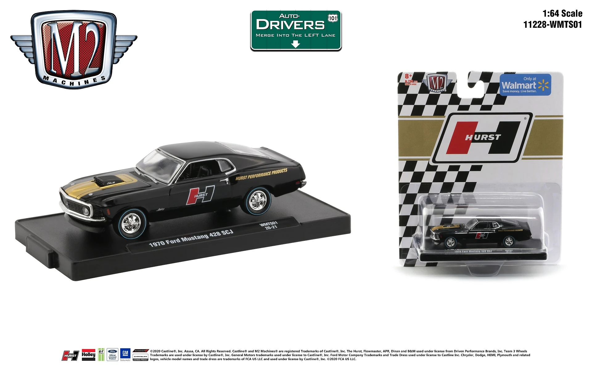 M2マシーン ウォルマート限定　1970 フォード・マスタング 428 SCJ M2マシーン ウォルマート限定 1970 フォード・マスタング 428