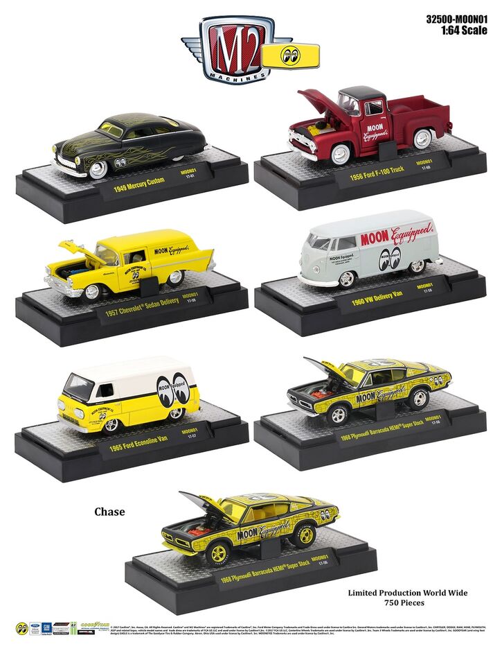 【送料・税込】M2 Machines x MOONEYES 1/64　残り1台 M2 Machines 1970 Chevrolet C60 Truck (Gloss Black) & 1967