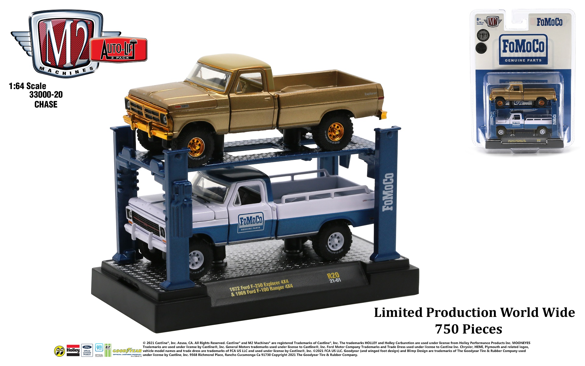M2 1969 フォード F-250 & ベリータンカー M2 Machines Haulers 1969 Ford F250 Belly Tanker 750 pc CHASE