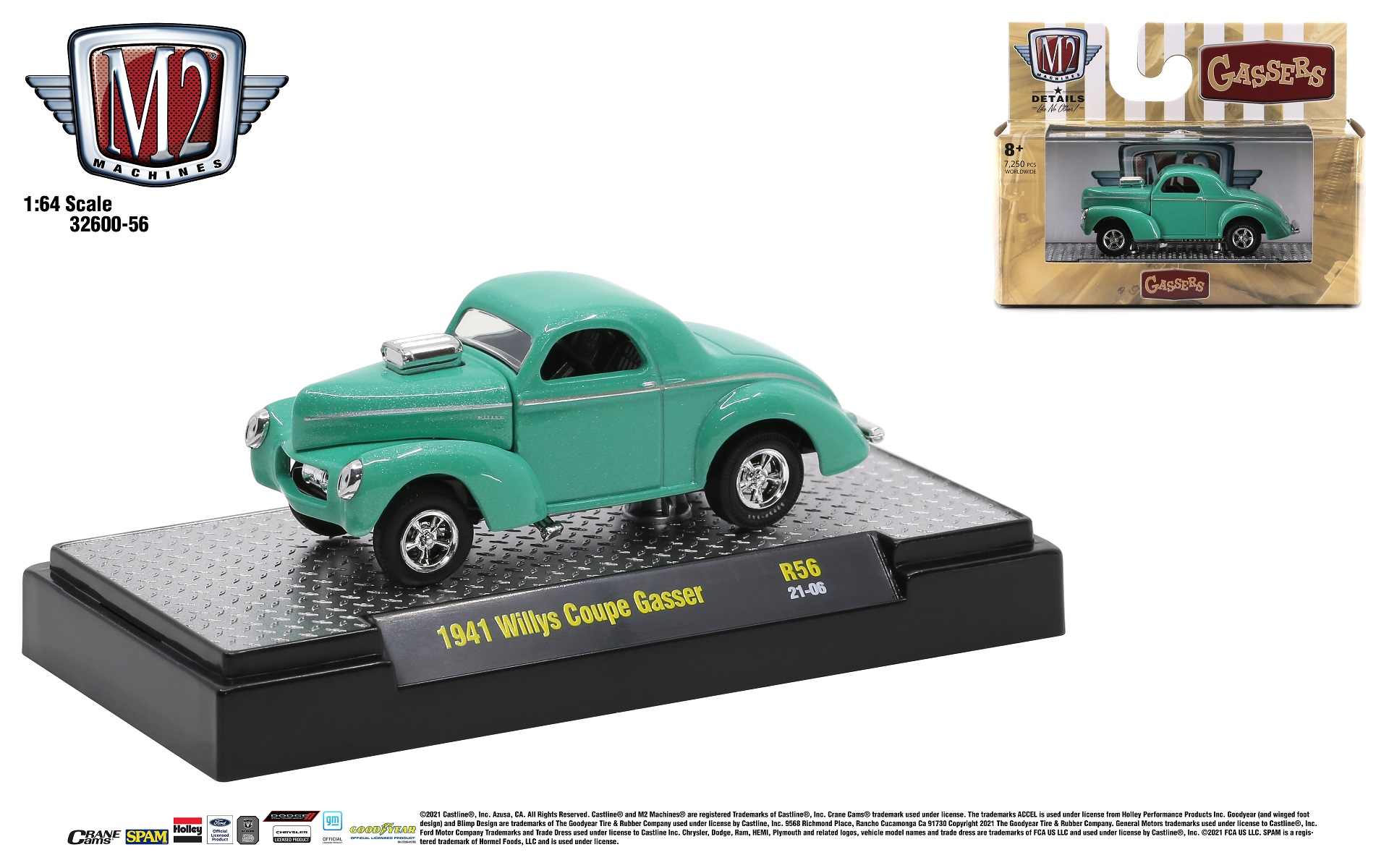 M2 1941 ウィリス・クーペ・ギャッサー Amazon.com: M2 1941 Willys Coupe Gasser Black with Yellow