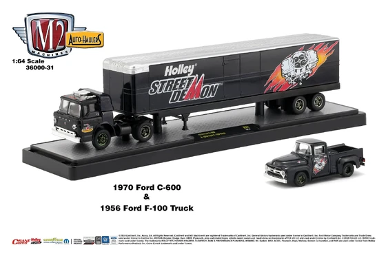 M2 Machines Chase Limited - 1970 Ford C-600 Truck & 1966 Mustang - Édition Limitée à 750 Pcs