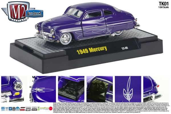 M2 1949 マーキュリー (スーパーチェイスカー) M2 Machines 2022 NY Toy Fair 1949 Mercury Custom Blue Tom