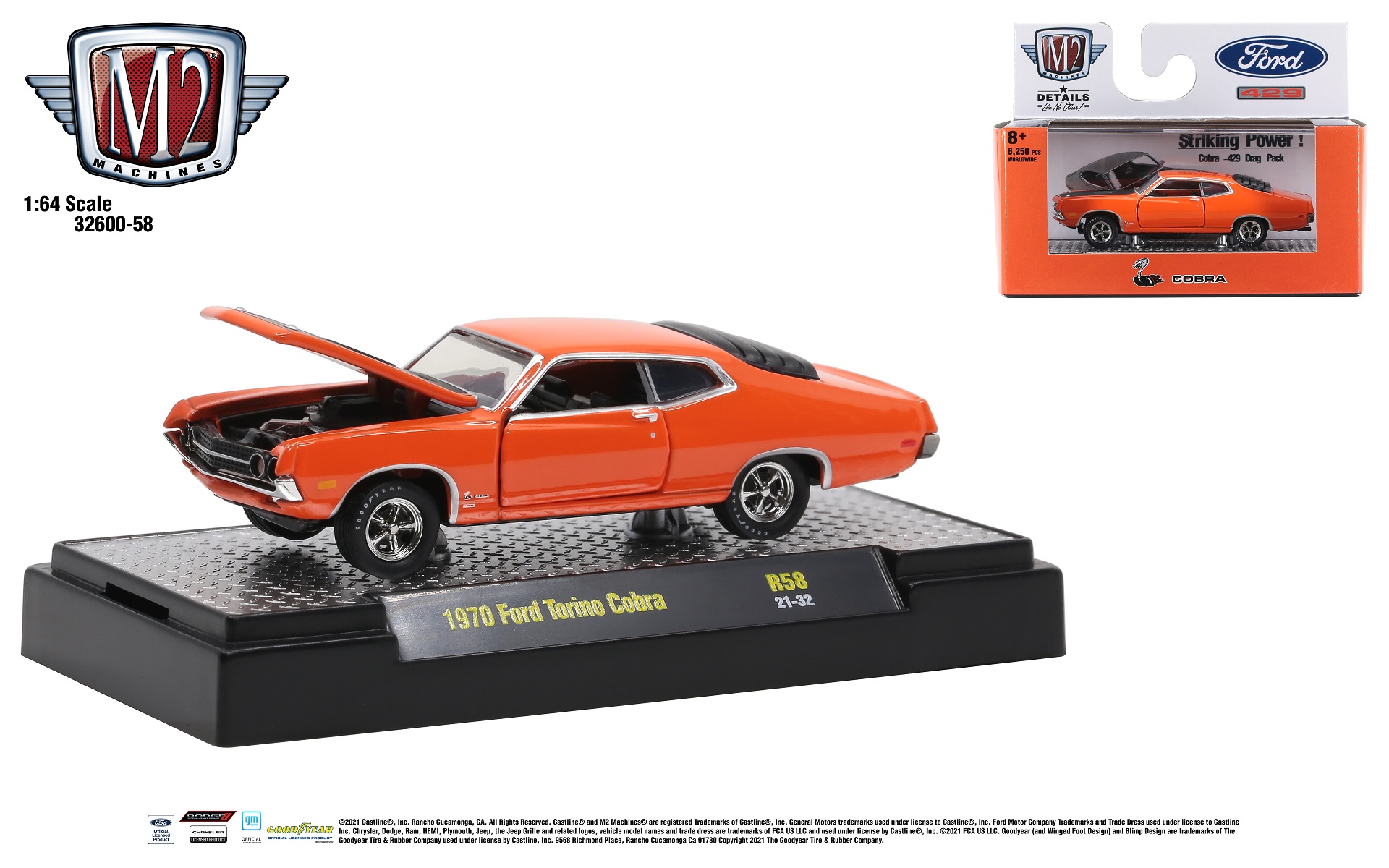 M2/'70 肥り Fordフォード Torinoトリノ Cobraコブラ 1/64