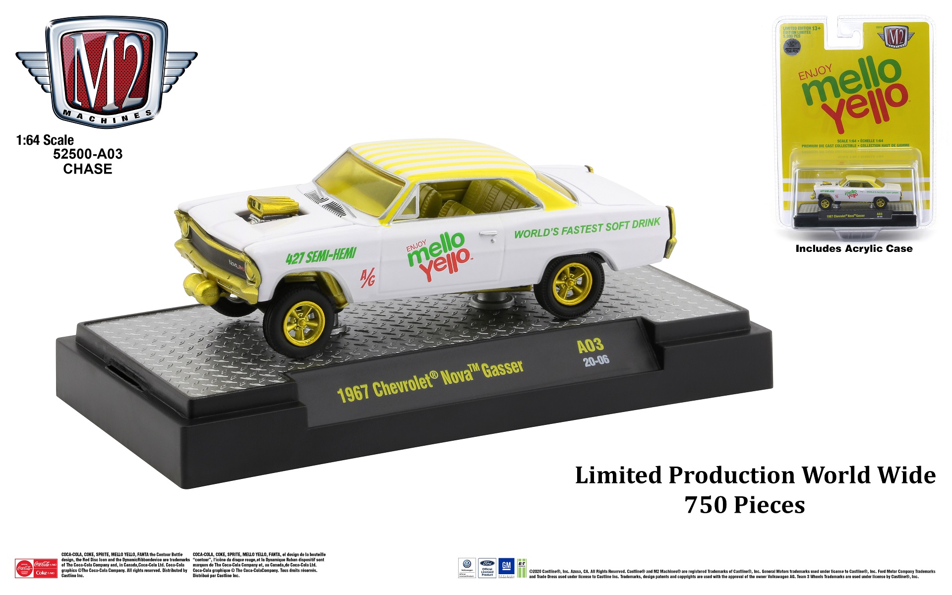 1:64 M2 Machines *GASSER DRAG CARS* 1967 Chevrolet NOVA