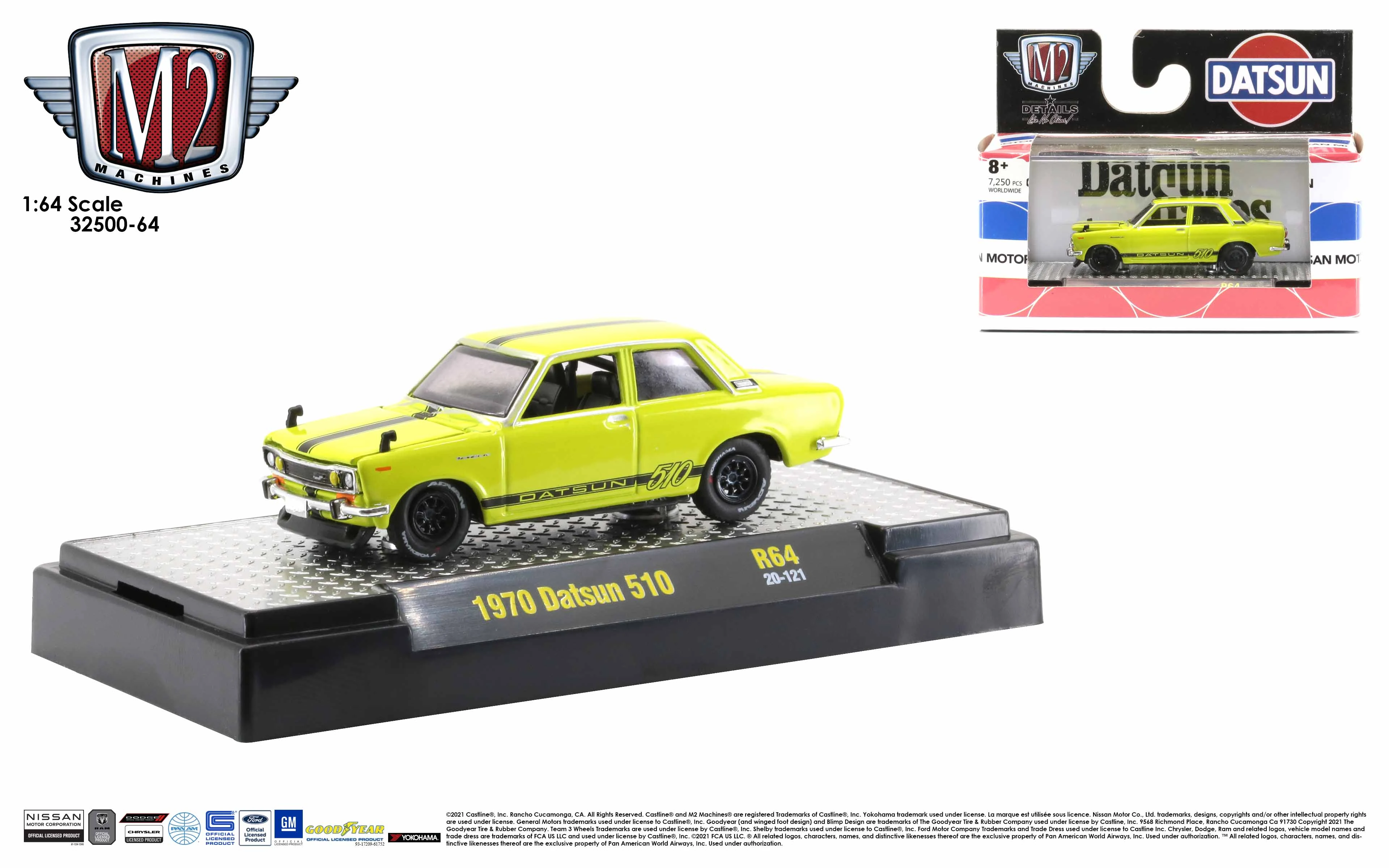 Miniature M2 Machines 1/24 - Datsun 510 Advan 1970 - Boîte Scellée - Neuf