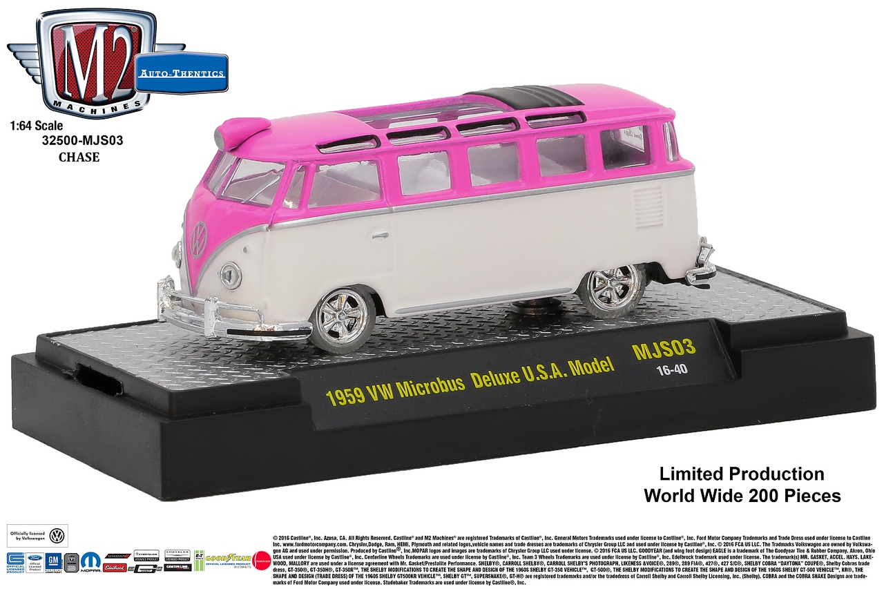 m2マシーン 1/24 1960 VW マイクロバス デラックス USAモデル M2 Machines 1960 VW Microbus Deluxe R105 1:24 Chase Car - 1