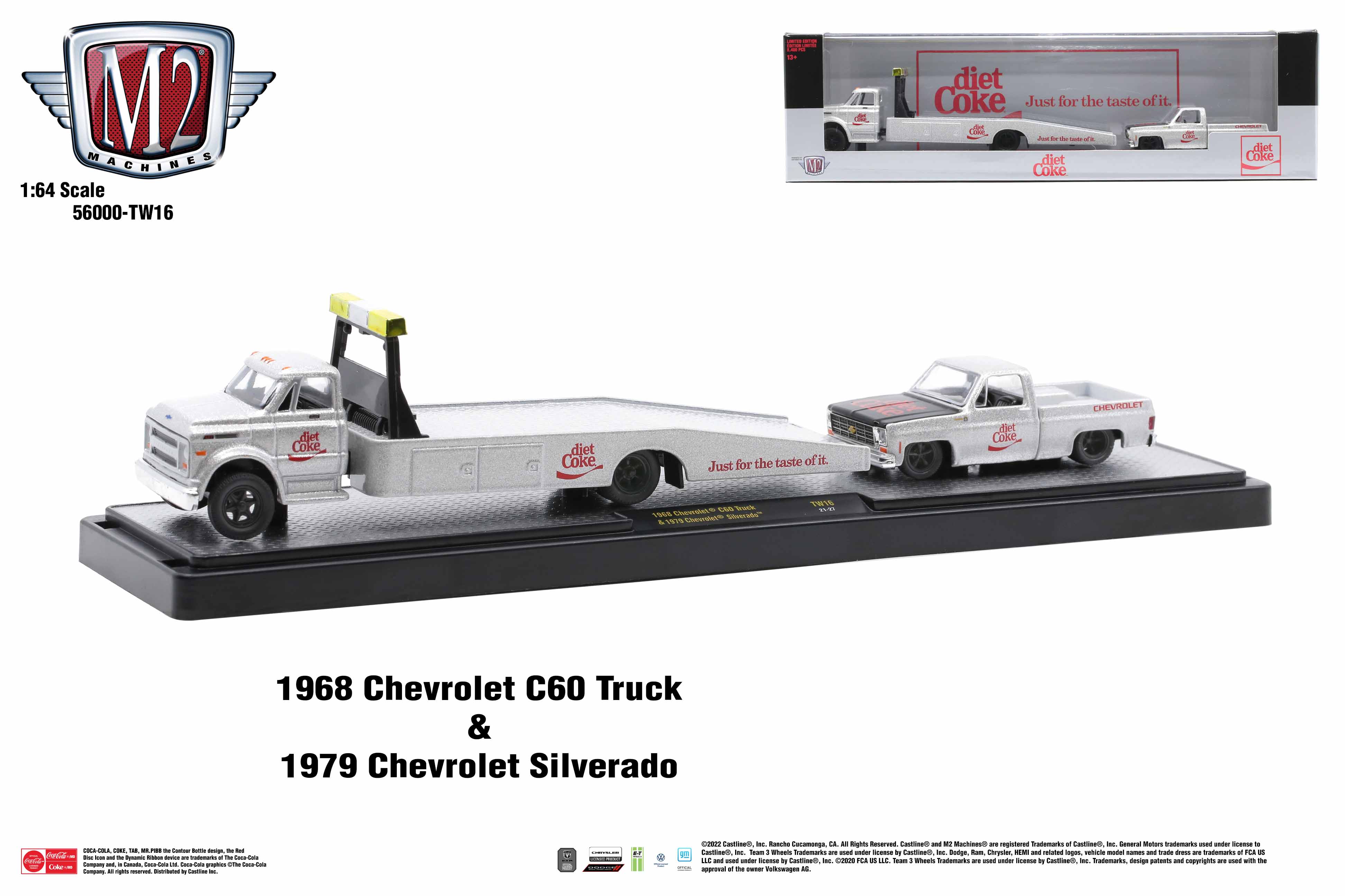 M2 1968 シボレー C60トラック & 1978シルバラード Amazon | M2マシーン 1/64 1968 シボレー C60 トラック シャーク