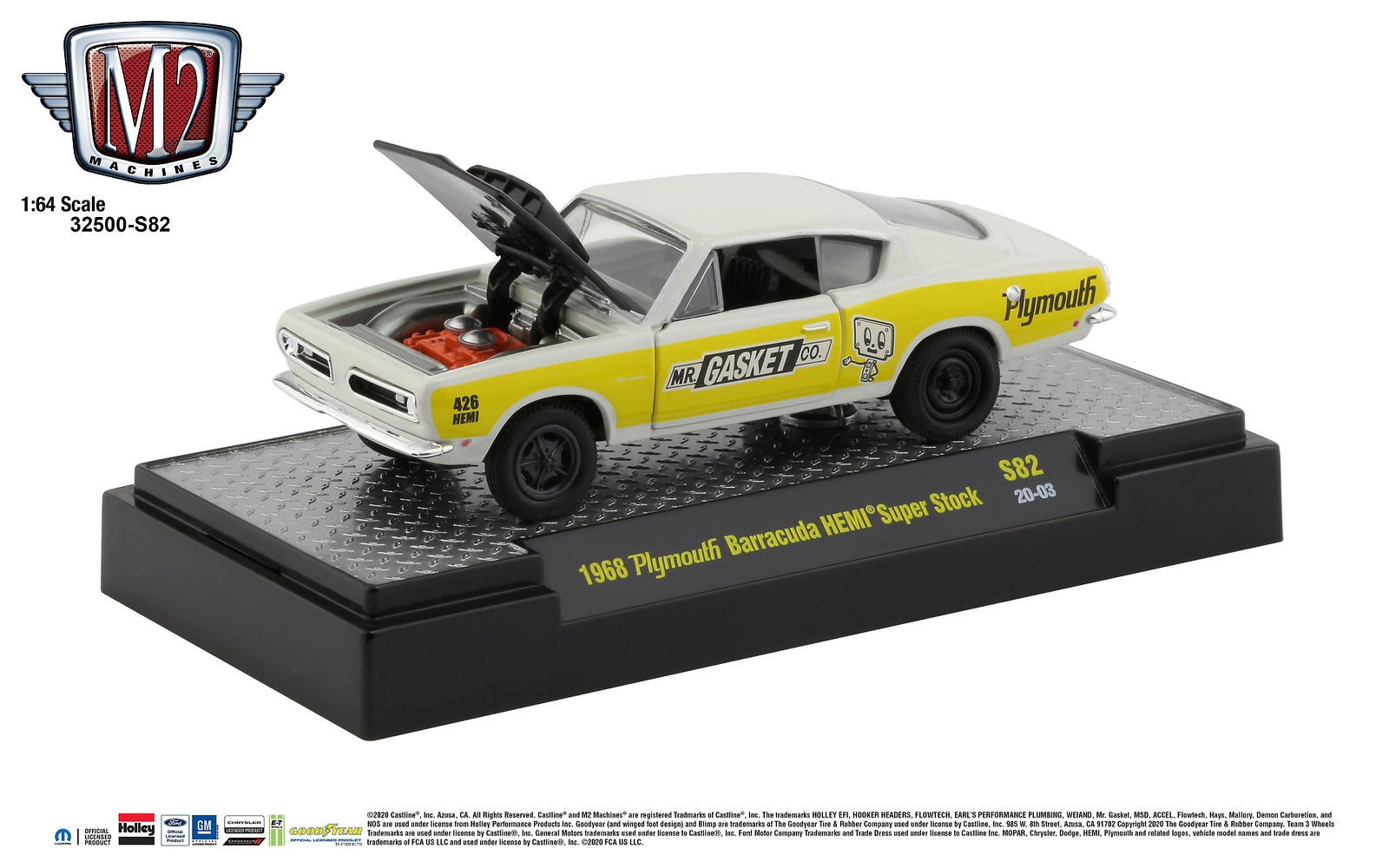 モランページ M2 Machines 1:64 Mooneyes Hauler 1968 Chevy C60/1976 Chevy