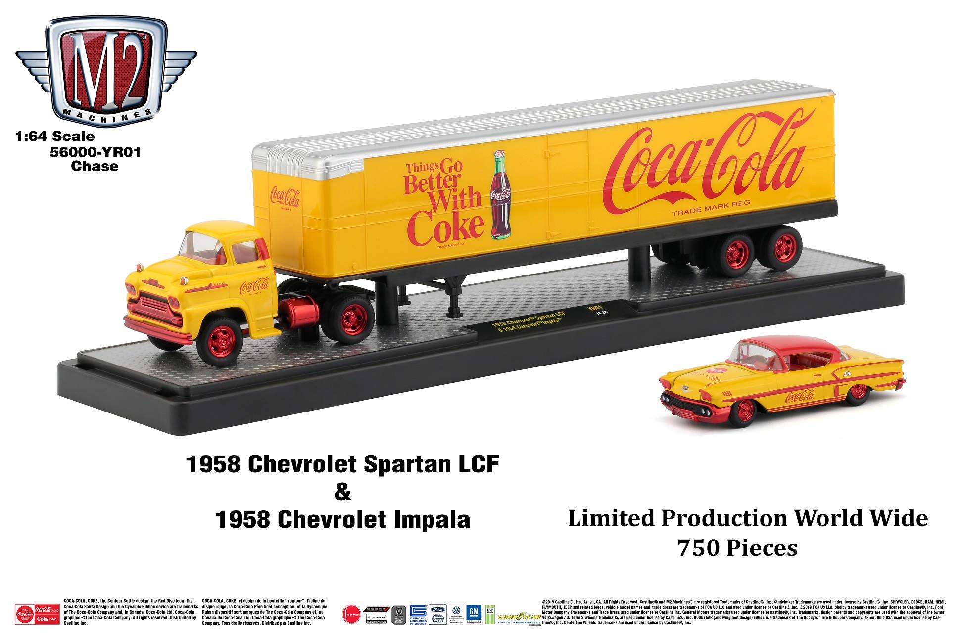 M2 Machines 1:64 2020 Coca-Cola Auto-Haulers Release 3 Trucks Set  56000-TW05