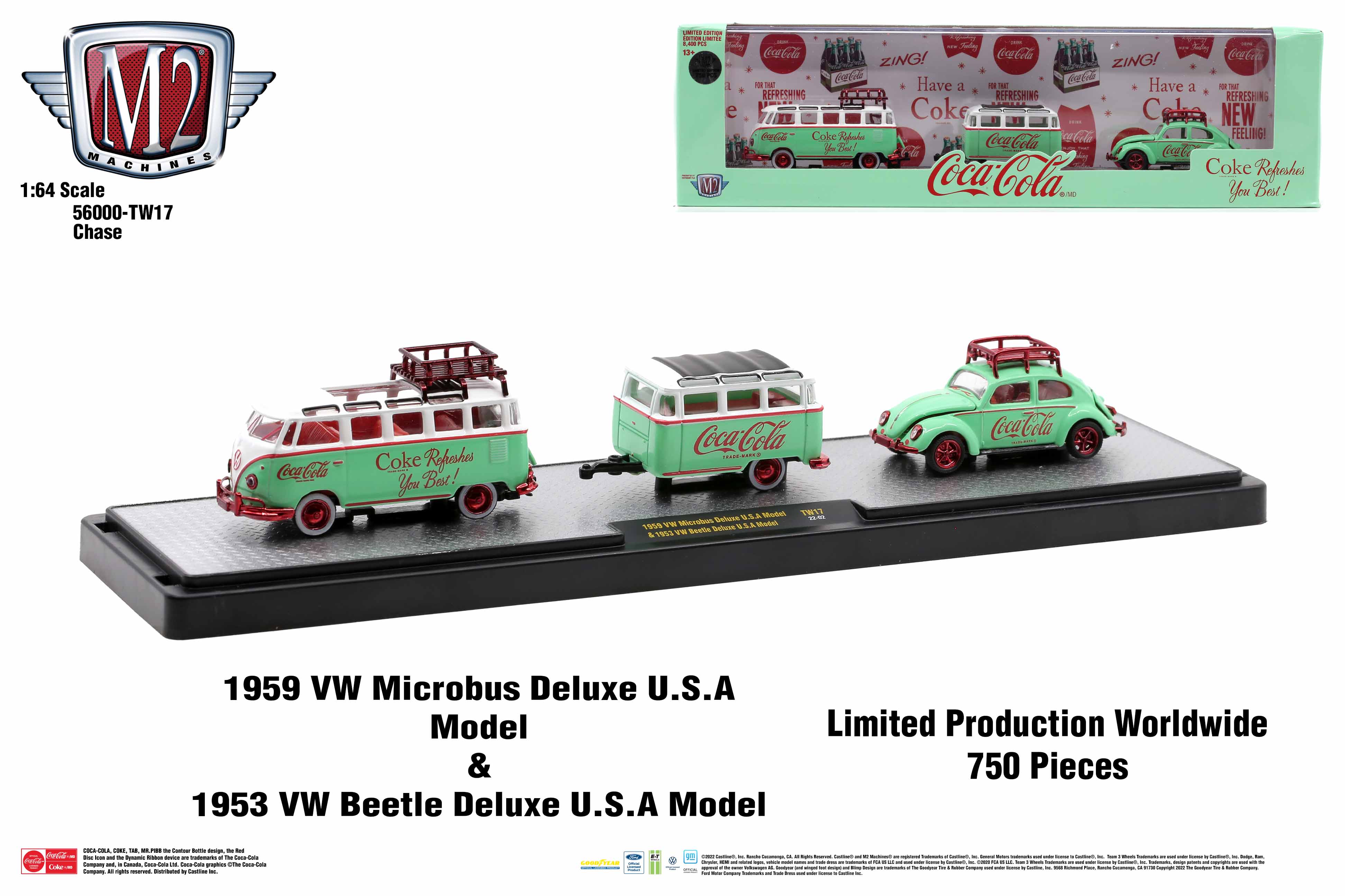Amazon.com: M2 Machines Coca-Cola Limited Edition 1953 VW