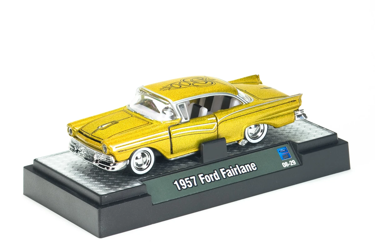 M2マシーン 1957 フォード COE & フォード・フェアレーン　500 1/64 M2 AUTO-DRIVERS 1957 FORD FAIRLANE 500 COUPE BLACK AND PINK