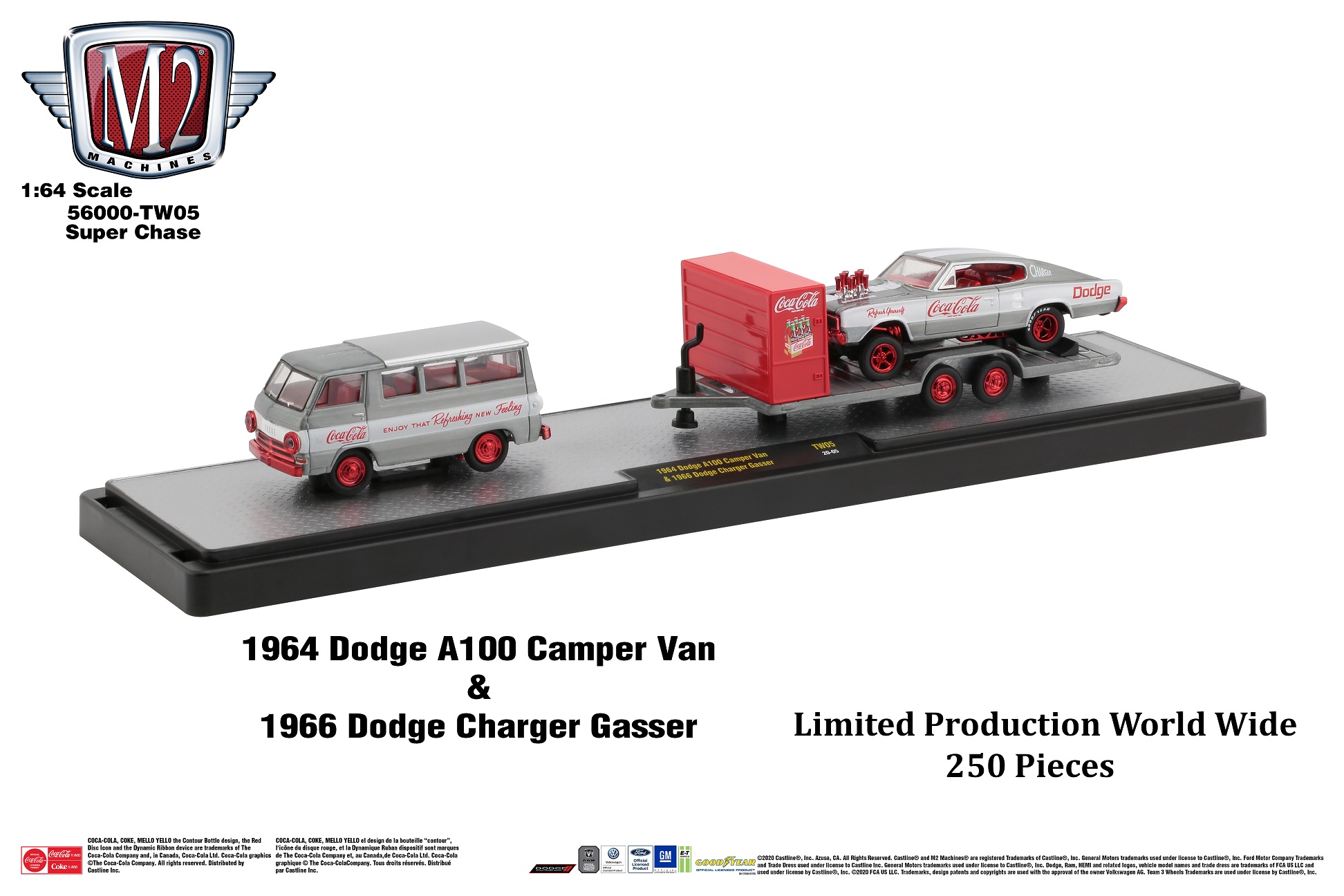 M2 Machines 1966 Dodge Charger Gasser Coca-Cola Christmas Polar