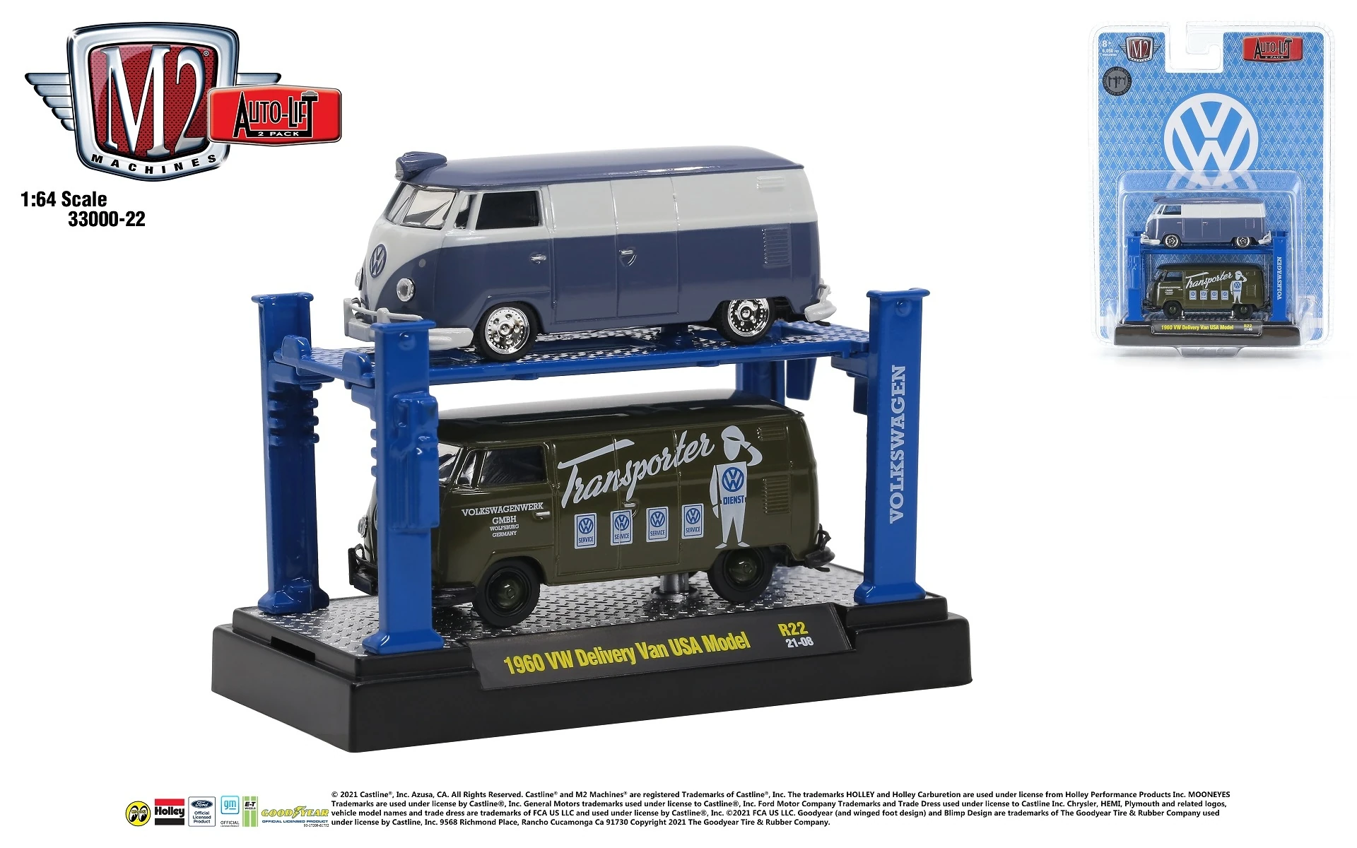 M2 Machines - 1960 VW Delivery Van - Shorty Van SD-02 Salão DieCast Kool Kombi - Escorrega o Preço