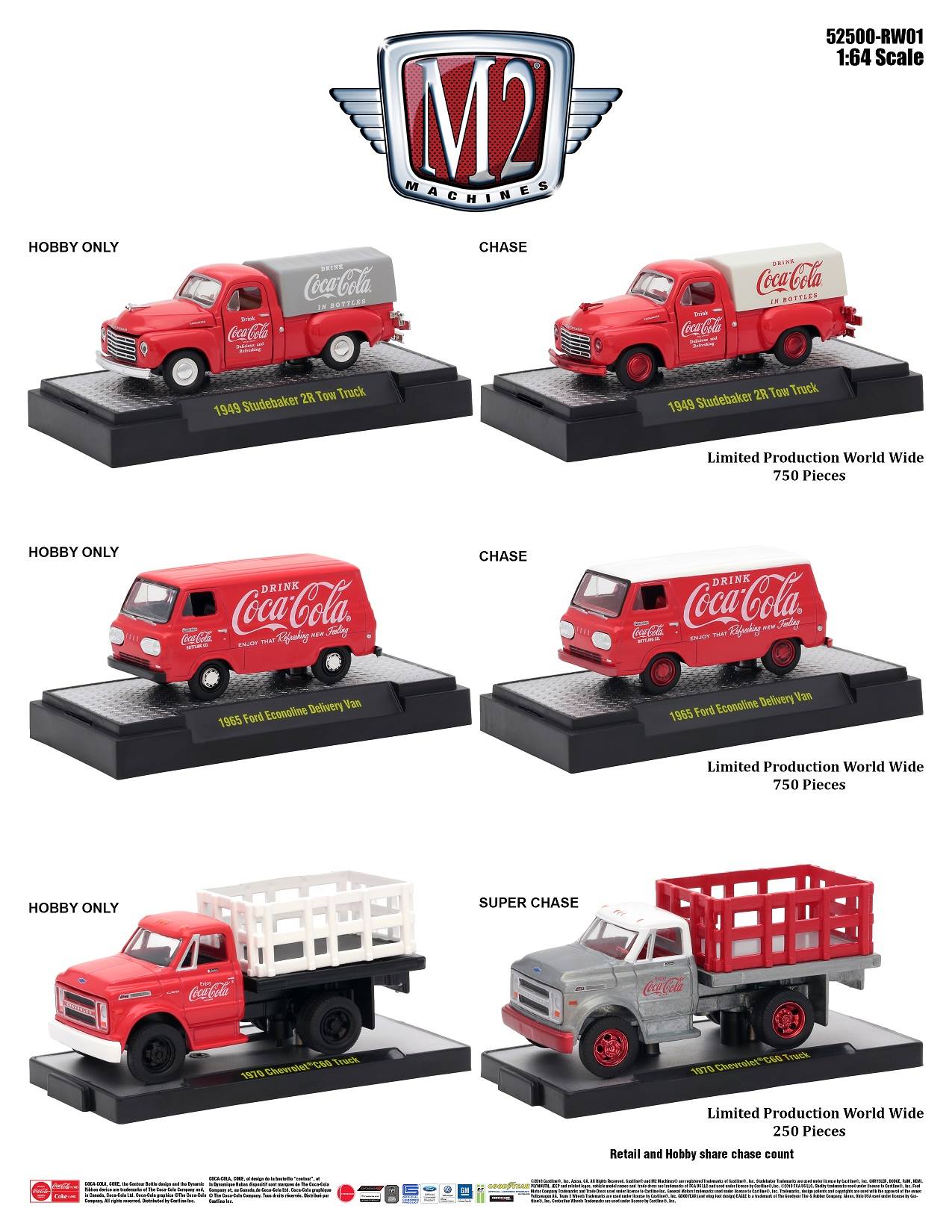 Caminhão Mini Metals Coke - Ford Bottle Truck Coca Cola 50383 - Ano 1954 -  Escala 1/160