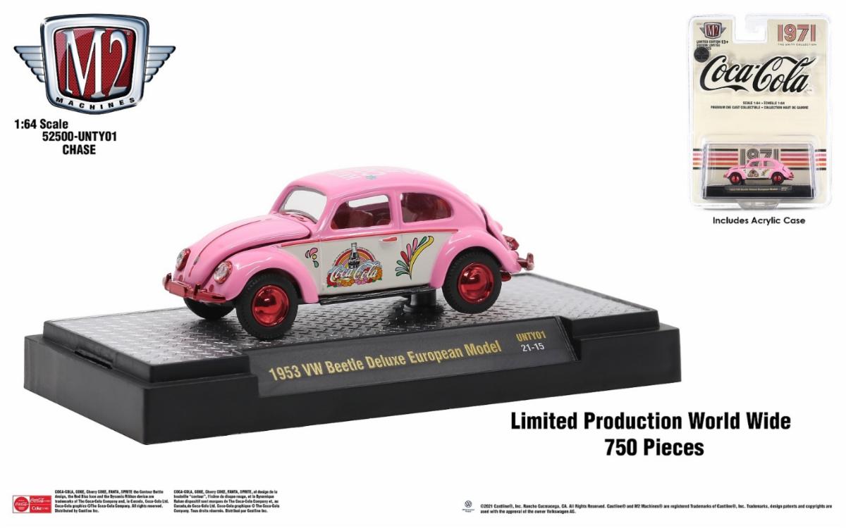 M2マシーン コカ・コーラ 1953 VW Beetle Deluxeチェイス M2 Machines Coca-Cola 1953 VW Beetle Deluxe European Raw