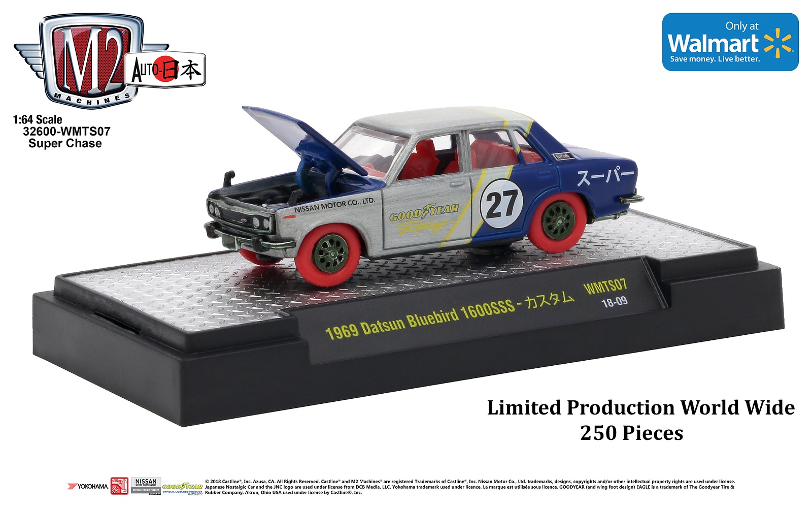 ミニカー Datsun Bluebird 1600 SSS [1969] 1/24 Amazon.com: Hasegawa 1/24 Nissan Bluebird 1600 SSS P510WTK