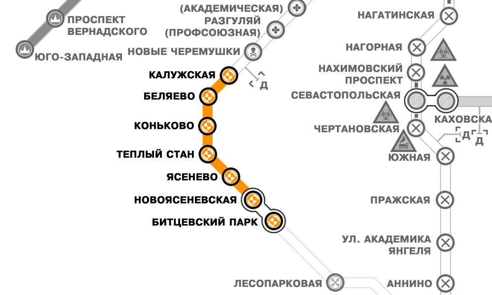 Новоясеневский проспект карта