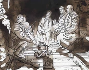 На дежурстве (второй справа)