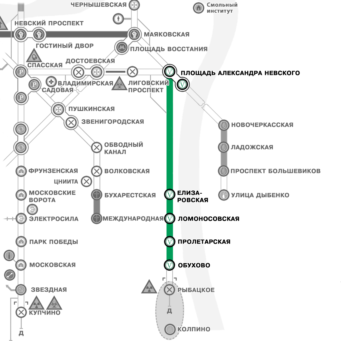 Метро 2033 карта метро спб