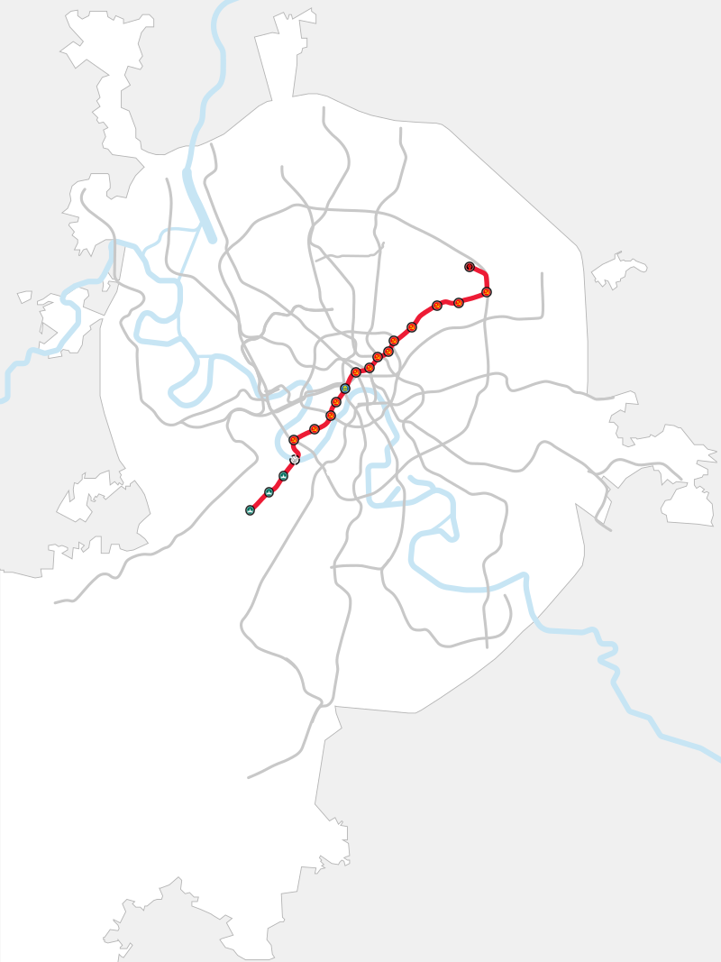 Сокольническая линия метро схема