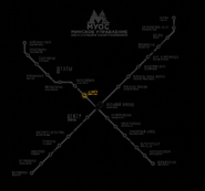 Карта метрополитена с обозначением одной из станций