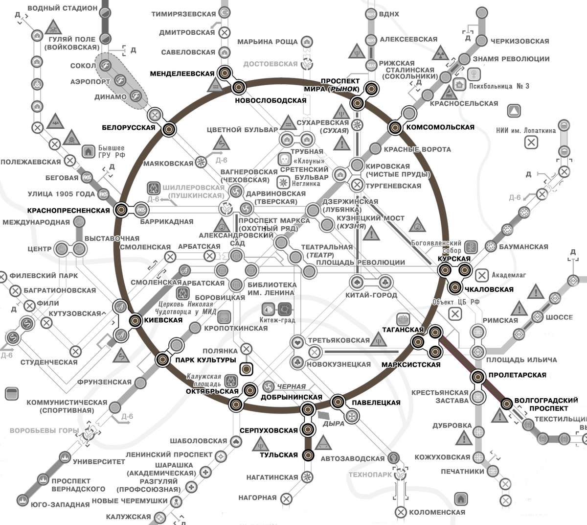 Метро 2033 карта движения артема