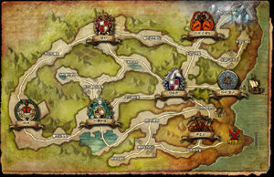 울라 대륙의 전체 지도